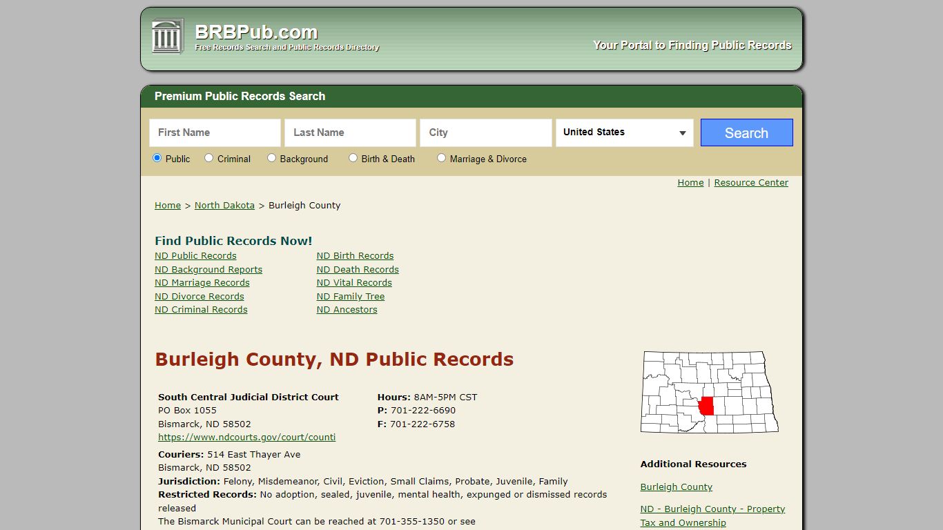 Burleigh County Public Records | Search North Dakota ...