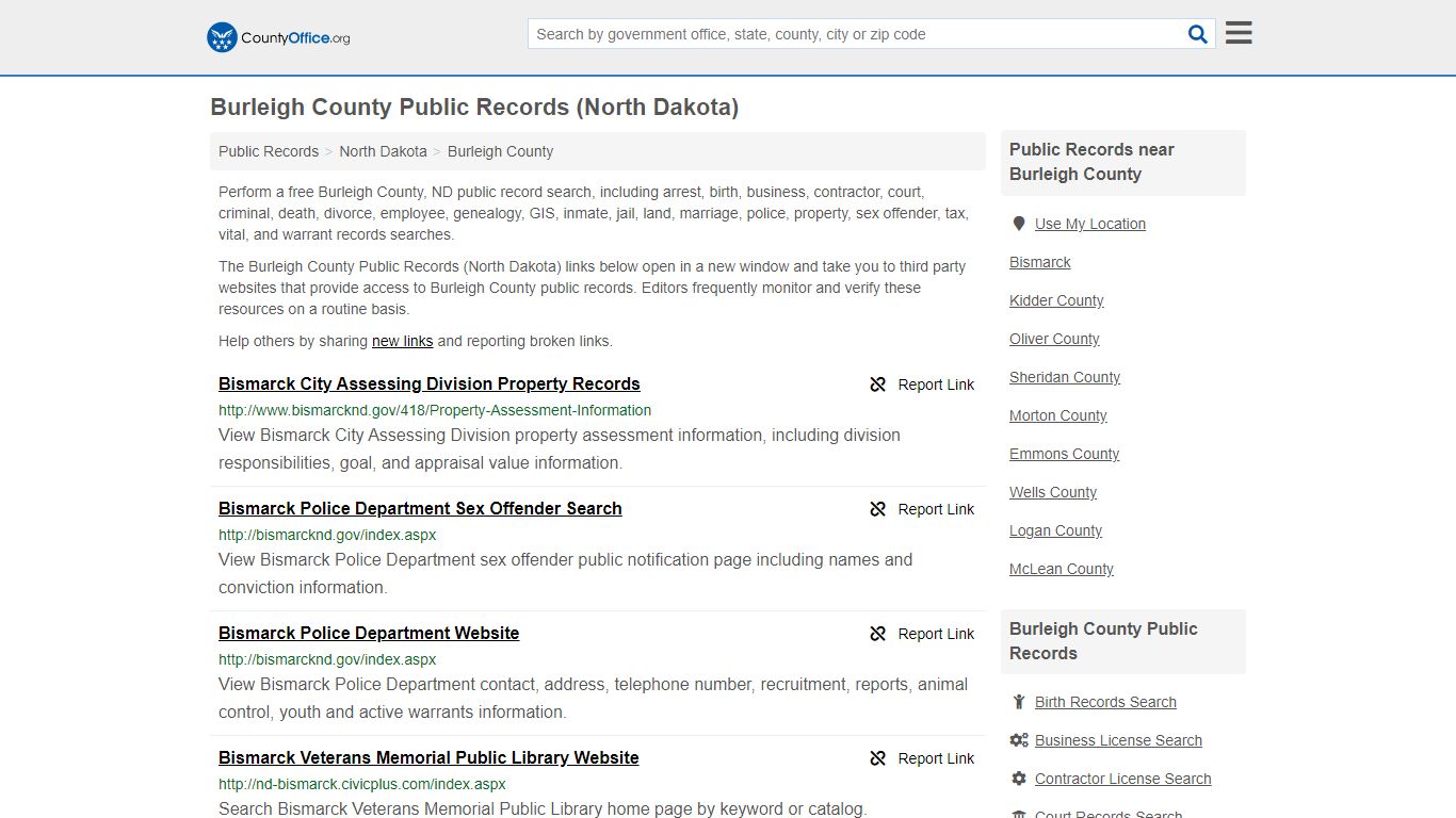 Public Records - Burleigh County, ND (Business, Criminal ...